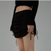 11Summer Ruched Solid Short Skirts For Women