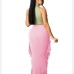 4Trendy Elastic Waist Tassels Maxi Skirts For Women