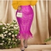 1Trendy Fringe Printed Skirts For Ladies