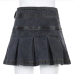 8Versatile Solid Denim Pleated Mini Skirt