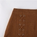 11Vintage  Corduroy Tie Wrap Designer Zipper Short Skirts
