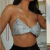 1Sexy Sequined Halter Backless Sexy Bra