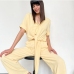 1 Casual Pure Color Long Sleeve Pajama Suit