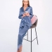 3 Lace Patchwork Long Sleeve  Pajama Set