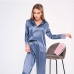 5 Lace Patchwork Long Sleeve  Pajama Set