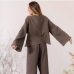 6Leisure Home Wear Solid Pajama Sets For Women