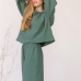 1Leisure Home Wear Solid Pajama Sets For Women