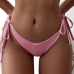 3Sexy Lace Up Solid Low Waist Panties