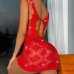 4 Sexy Hot Drilling Hollowed Out One Piece Dress