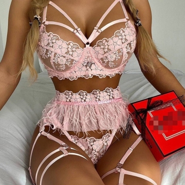  Sexy Lace Hollow Out  Two Piece Sets