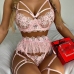 1 Sexy Lace Hollow Out  Two Piece Sets