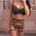 3Lace V Neck Patchwork Lingerie Sets