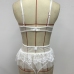 7See Through White 2 Piece Sexual Underwear Sets