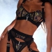 10Sexual Embroidery  See Through Underwear 2 Piece Sets