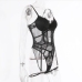 12Sexual Hollow Out Gauze Lace Patchwork Bodysuits