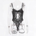 13Sexual Hollow Out Gauze Lace Patchwork Bodysuits
