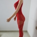 8Sexual Hollow Out  Gauze Transparent Sleeveless Jumpsuits