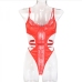 16Sexual Satin Lace Patchwork Hollow Out Bodysuit