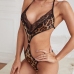 4Sexy Lace Leopard One Piece Bodysuit