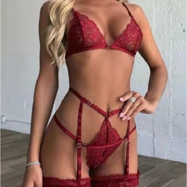 Sexy Lace V Neck Patchwork Lingerie Sets