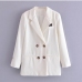 1Casual Notch Collar Double Breasted Blazer