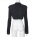 8One Button Black Long Sleeve Cropped Blazer Coats
