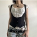 1 Irregular Single Button Black Sleeveless Women Jacket