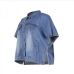 8Chic Bat Sleeve Slit Denim Jacket Tops