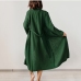 3 Home Long Sleeve Cardigan Green Nightgown