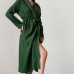 1 Home Long Sleeve Cardigan Green Nightgown