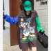 6Cute Cartoon Printed Loose Women Long Coats