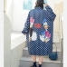10Lovely Dots Graphic  Turndown Collar  Long Coat Outfits