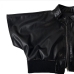 9PU Leather  Punk  Style Black Cropped Coats