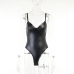 6Cool PU Black Camisole Bodysuits For Women