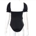 9Front Twisted Solid Cut Out Bodysuit