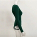 25Scoop Neck Solid Long Sleeve Ladies Bodysuits