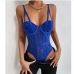 24Sexy Lace Perspective Sleeveless Bodysuit