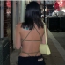 6Sexy Summer Designer Black Sleeveless Backless Bodysuits