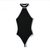 6Slimming Sleeveless Black Halter Neck Bodysuit