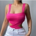 13Solid Cut Out Backless Sleeveless Bodysuit For Women