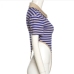 7Summer Striped  Short Sleeve Bodysuits For Women