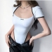 3Summer Stylish White Short Sleeve Bodysuits