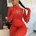 1 Sexy Perspective Ripped Long Sleeve Skinny Jumpsuit