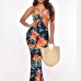 1Beach Holiday Printed Cut Out Sleeveless Jumpsuit