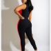 4Casual Contrast Color Tight Sleeveless Jumpsuit