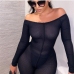 4New Sexy Black Off The Shoulder Bodycon Jumpsuits