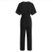 13OL Style Short Sleeve Tie Up Jumpsuits