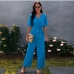 8OL Style Short Sleeve Tie Up Jumpsuits