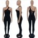 11Reversible Lace Up Inclined Shoulder Sexy Jumpsuit