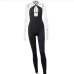 9Sexy Black Sleeveless Tight Jumpsuit